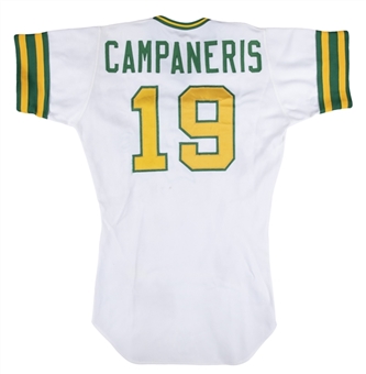 1975 Bert Campaneris Game Used Oakland As Home Jersey (Sports Investors Authentication)